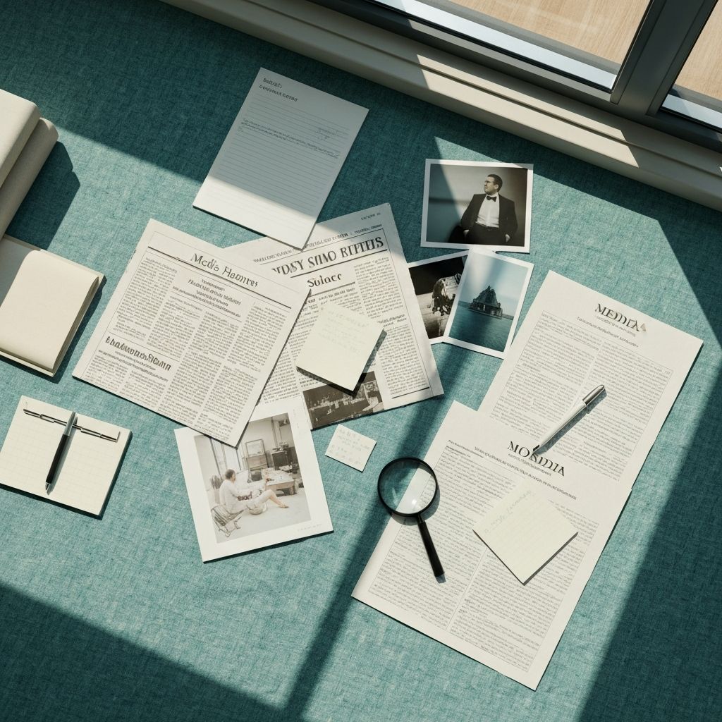 Research materials and media documents for cultural analysis